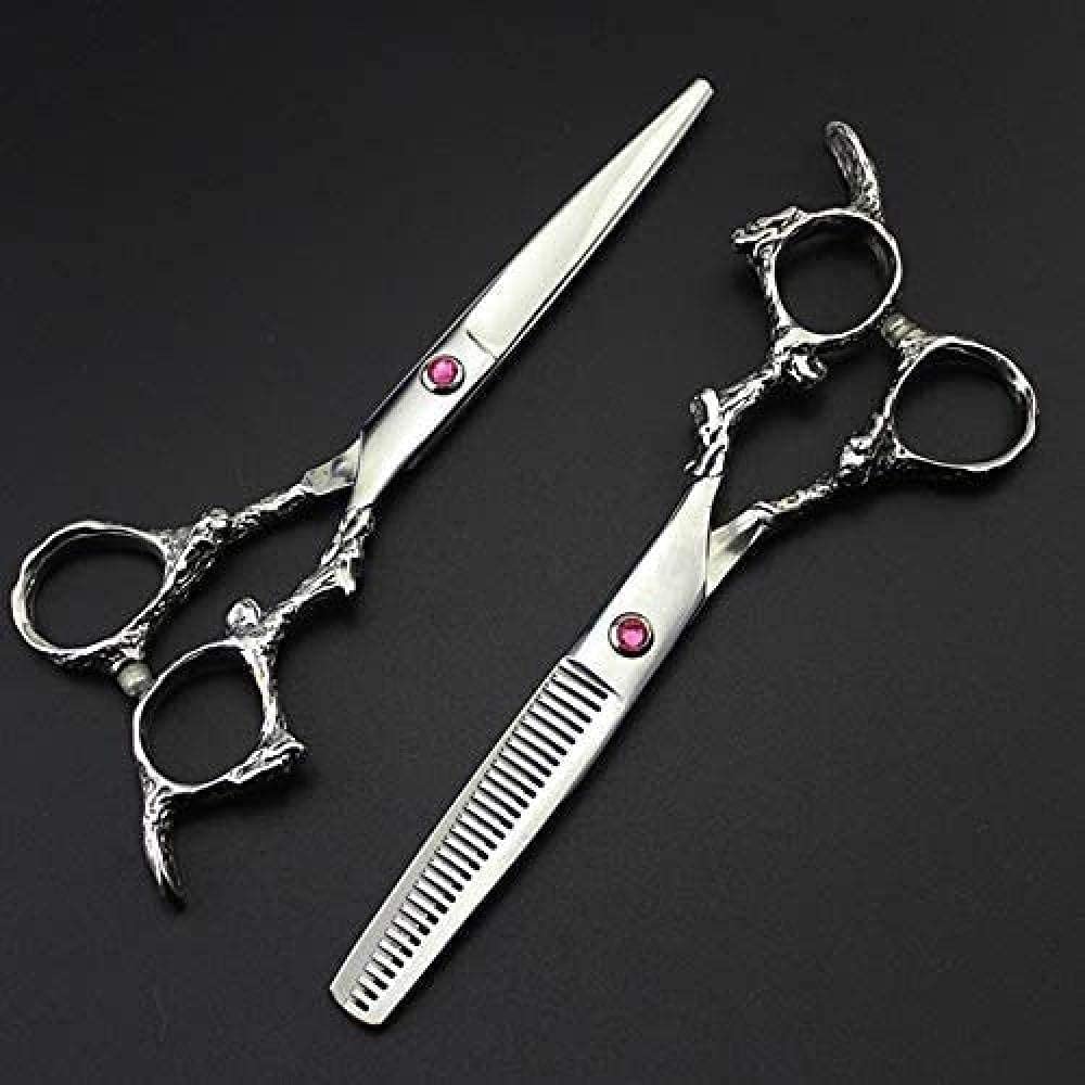 Tijeras de peluquería, Tijeras de peluquería Juego de Tijeras de Pelo de dragón de 6 Pulgadas Corte de Pelo Adelgazamiento Corte de Pelo Tijeras de peluquería Tijeras Jue