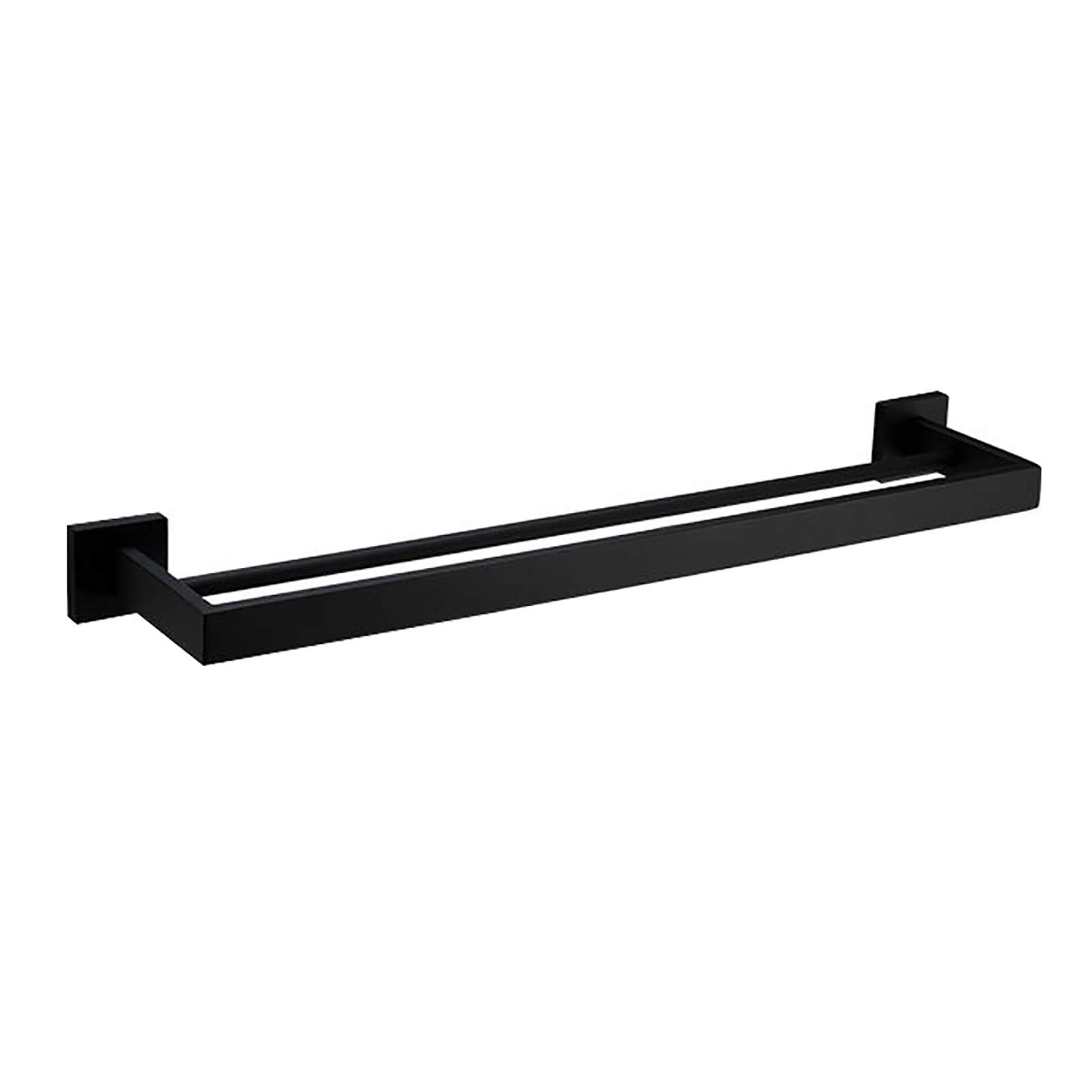 Toallero de baño de acero inoxidable 304 negro con barras dobles de diseño minimalista industrial