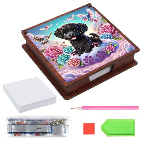 Genérico Cajas De Notas con Kits De Arte De Diamantes - Juego De Notas Adhesivas Portátiles con Pintura De Diamantes De Imitación | Kit De Pintura con Di-Amantes De Imitación para Niños Y Adultos (D)