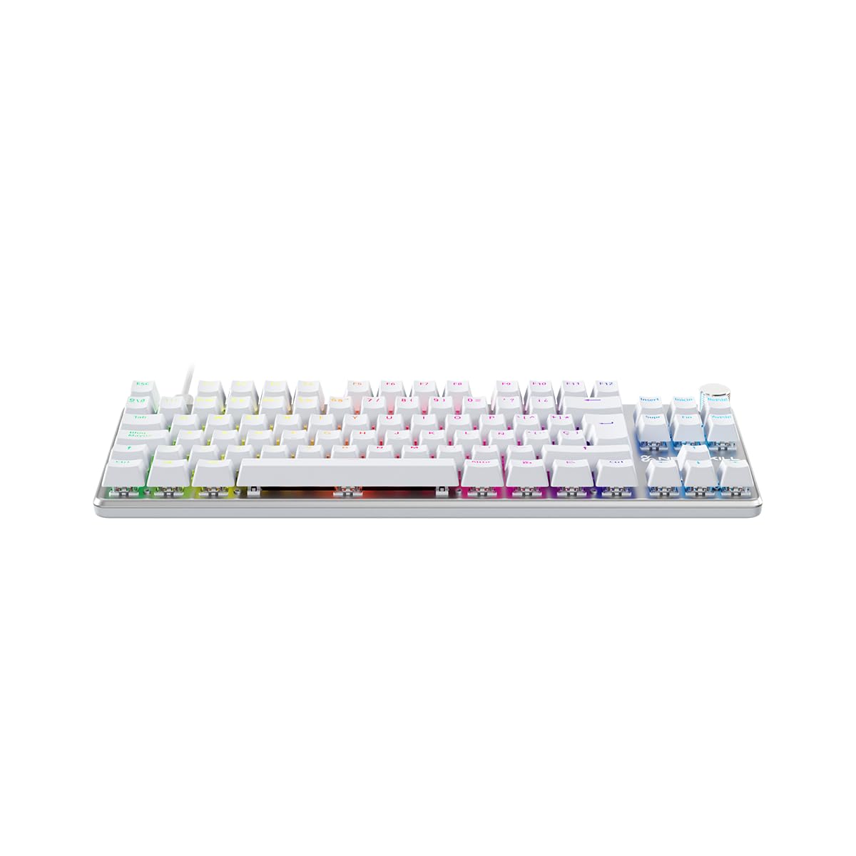 NEWSKILL Serike V2 TKL Teclado Gaming mecánico RGB tenkeyless Outemu Red hotswap Compacto Blanco