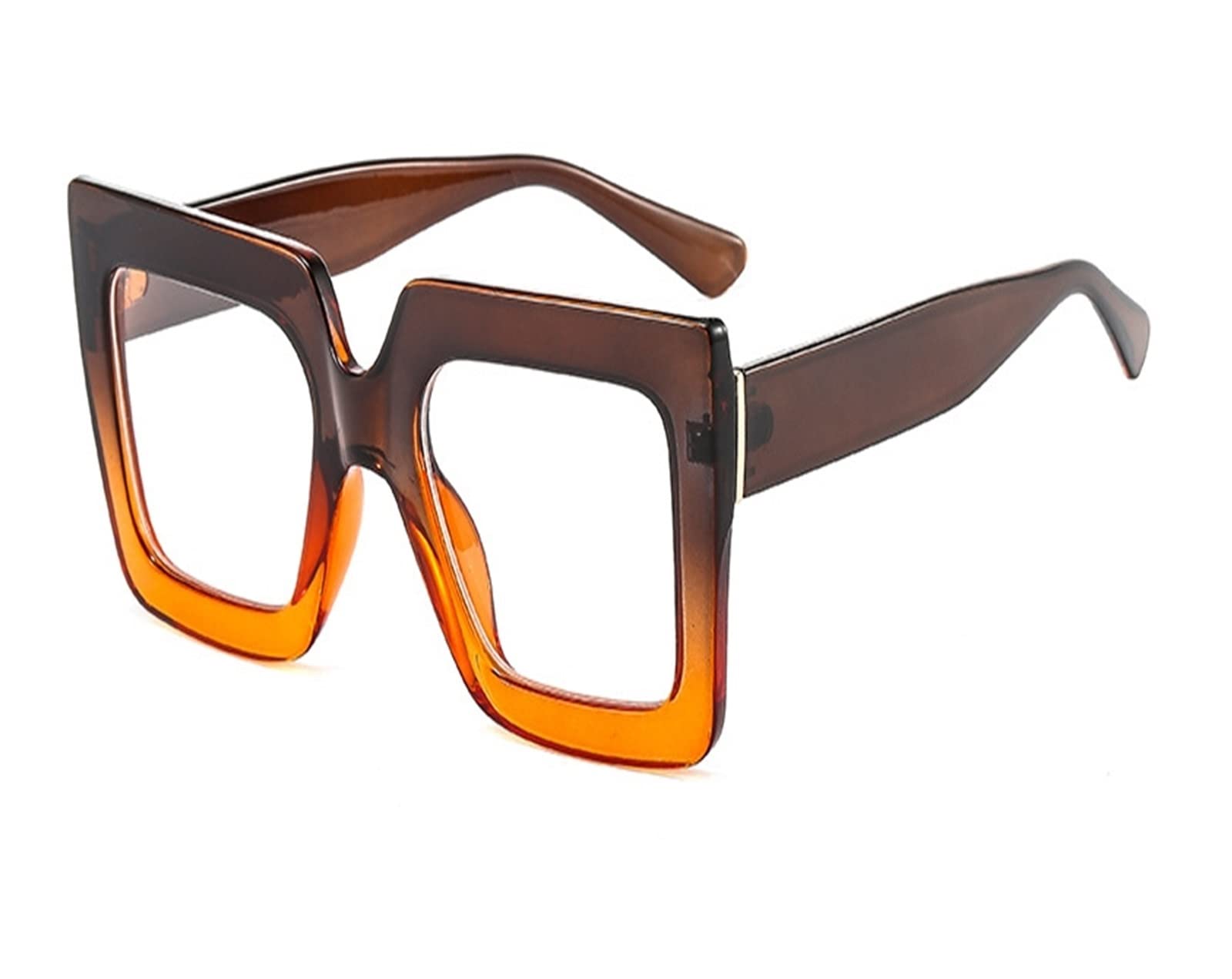 Monture de lunettes transparentes carrées vintage et oversize pour ordinateur