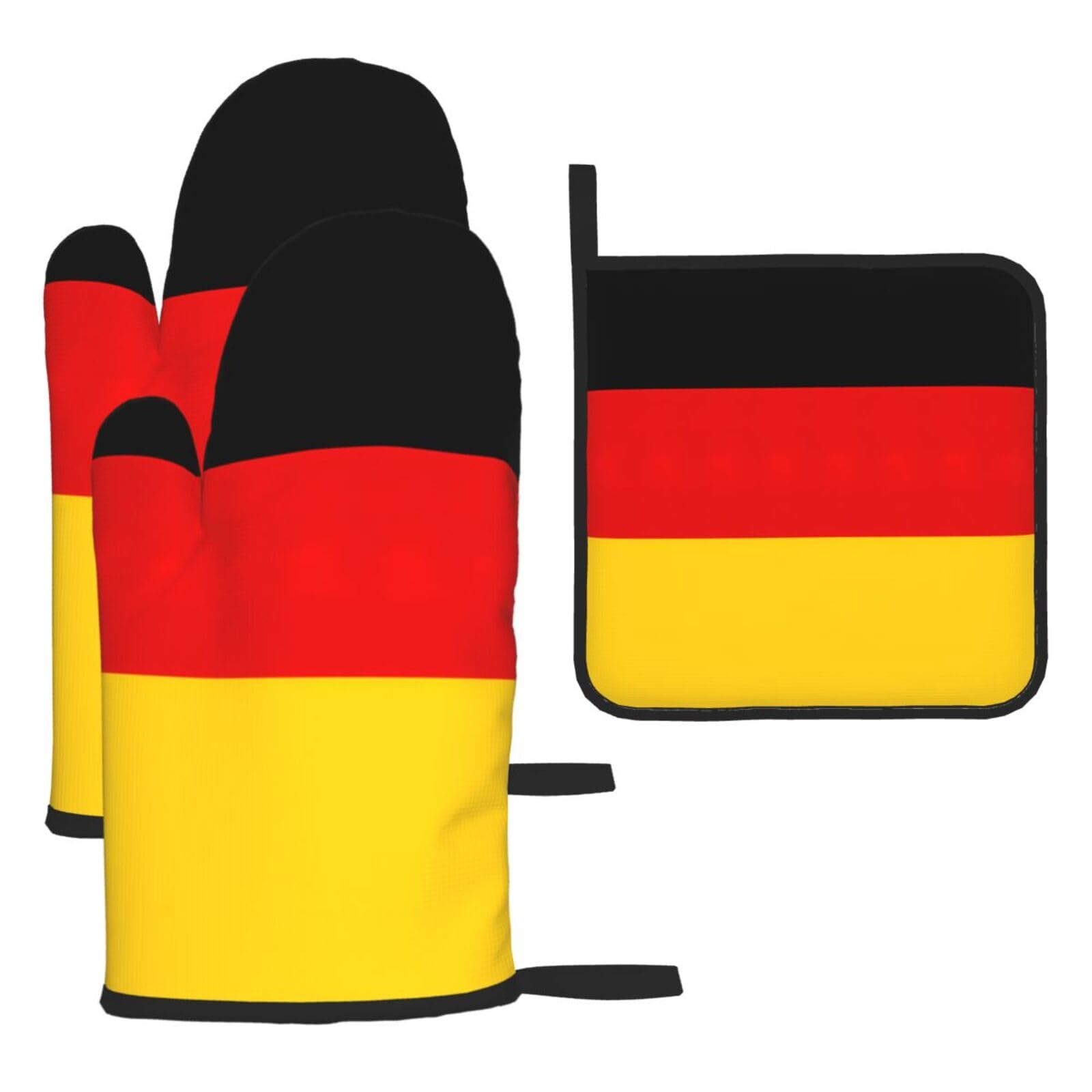 German Flag Oven Mitts And Pot Holders Sets Of 3 Oven Glove Kitchen Decor For Baking Cooking Bbq