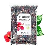 Flor de Jamaica para Adelgazar 600g - Te de Hibisco para Reducir Hinchazon de Barriga - Infusion Antioxidante y Natural para Bajar de Peso - Te Frio Detox para Aliviar Inflamacion