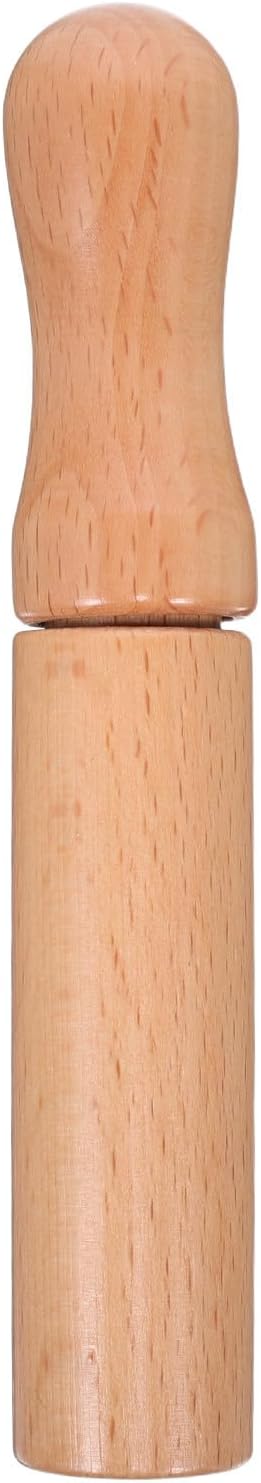 Wakauto Wood and Metal Felting Needle Tool Comfortable Grip Precision Shaping Needle Felting Art Khaki Wooden Handle