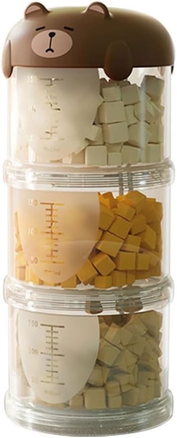 Pet Treats Storage Box,Visible Tiered Pet Treat Storage Box with Cartoon Design Cover for Dry Food and Accessories Feeding Accessories