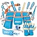 Hi-Spec Ceinture Porte-Outils pour Enfant , Petite Ceinture à Outils pour Enfant 16 Pièces Incluants Gants pour Enfant, Lunettes de Sécurité, Vrais Outils Manuels pour Etablis Enfant
