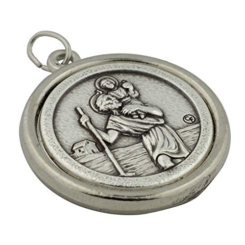 Saint Christopher and St. Michael Medal Pendant | Patron Saints of Travel, The Police, The Military, and Grocery Workers | Great Catholic Gift for First Communion and Confirmation3