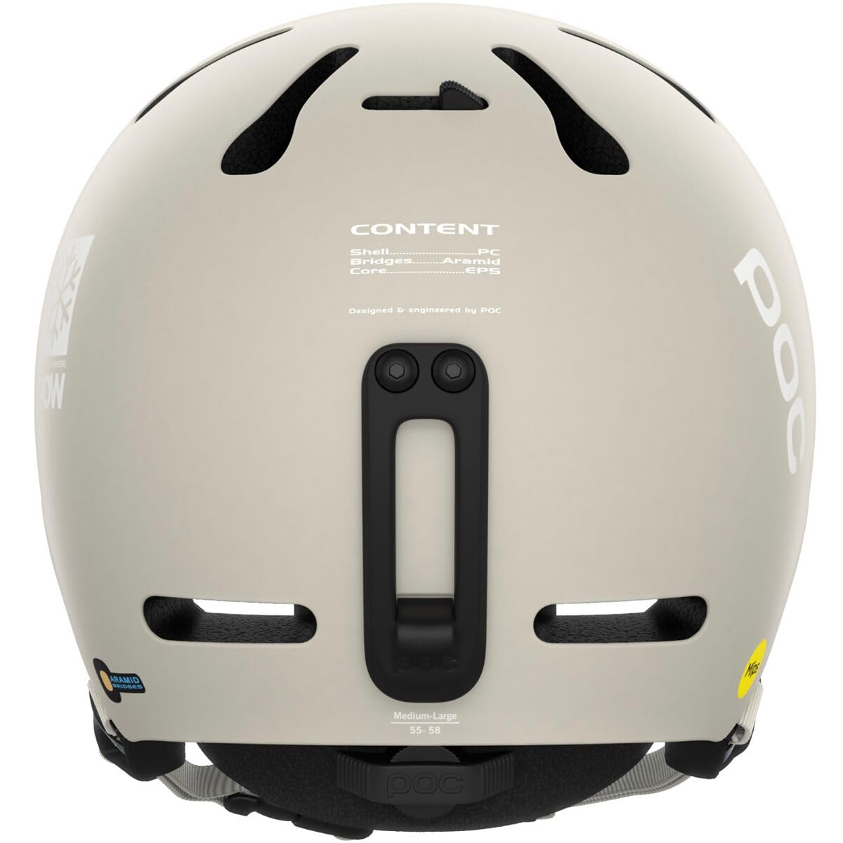 POC Fornix MIPS POW JJ Snow Helmet 2024 Mineral Grey XS/S