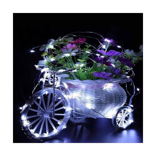 FENRIR 32 Pcs 10ft 30 LED Fairy Lights Battery Operated (Included) Waterproof Copper Wire Mini String Lights for DIY Wedding Part. – Bild 3