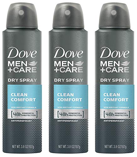 Dove Men + Care Dry Spray Antiperspirant Clean Comfort 3.8 oz (Pack of 3)