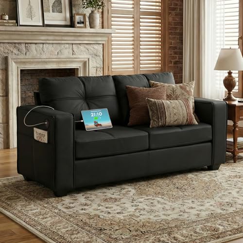 TYBOATLE 65' Faux Leather Loveseat for Living...