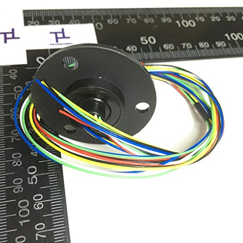 Taidacent Through Bore Electrical Slip Ring Rotate Conductive Energization Collector Brushes Hollow Shaft Slip Ring (6 Wire Inner Hole 5mm X OD 22mm) by Taidacent - Image 3