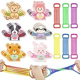 SpringFlower Valentines's Day Card For Kids, Valentines Greeting Cards With Stretchy Strings Fidget Toys, Valentines Gift Classroom School Exchange, Classroom School Class Party Favors Supply