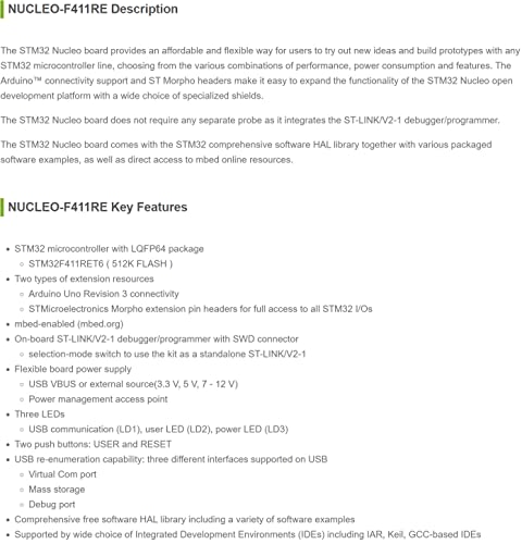 Waveshare-ST Waveshare STM32 Board Nucleo NUCLEO-F411RE STM32F411RE STM32 Development Board Integrate ST-LINK/V2-1 Debugger/Programmer Support Arduino - Image 2