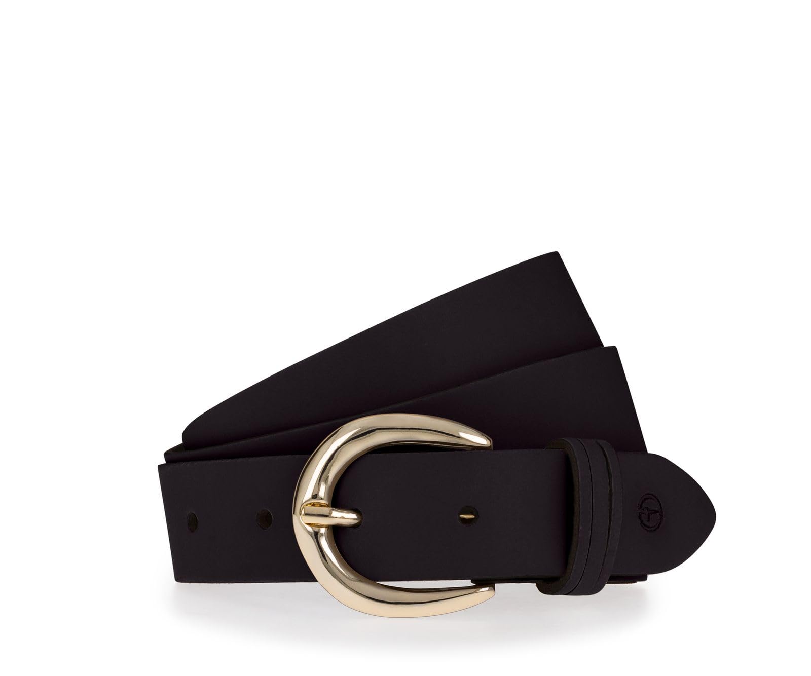 Ceinture Tamaris en cuir noir W75 idéale pour sublimer un jean ou une robe