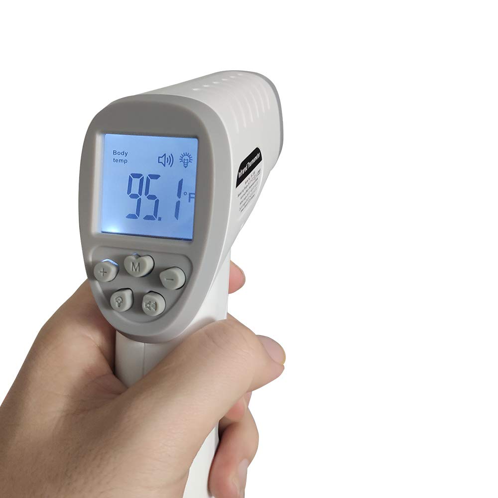 Sanvaree US Stocks Infrared Forehead Ear Thermometer for Adults Kids Baby, Non Contact Medical Thermometer, Memory Function, Infrared Digital No Touch Accurate, Adults, School Office Use