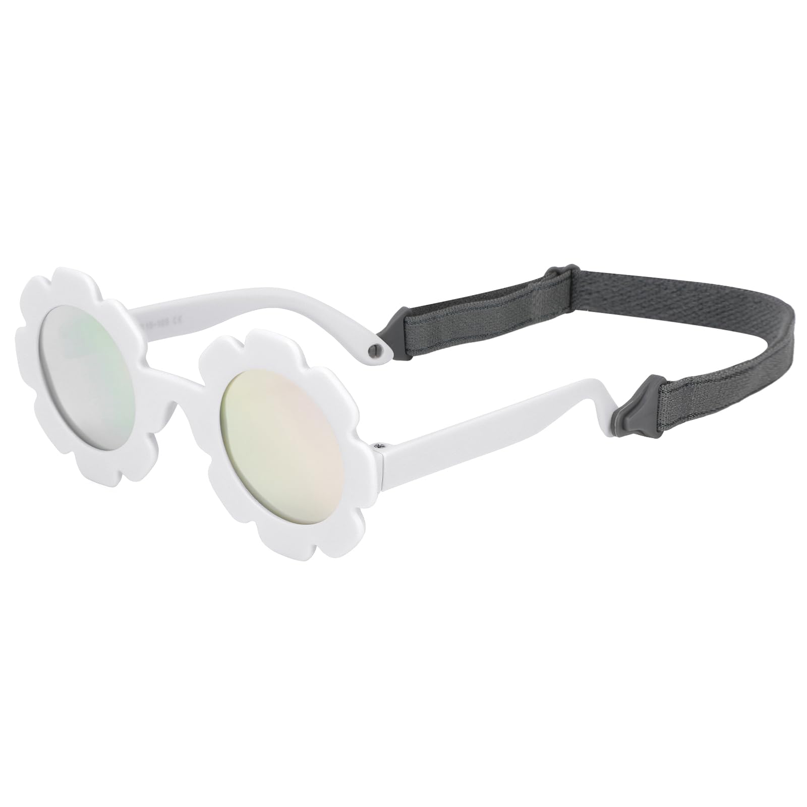 Hifot Occhiali da sole Polarizzati Baby, Occhiali da Sole Con Regolabili cinghia UV400 protezione UV Ponte nasale in Silicone Morbido per neonati da 0 mesi a 2 anni