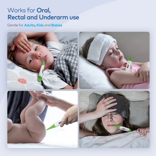 Thermometer For Adults, Digital Oral Thermometer For Fever With 10 Seconds Fast Reading (Green) #TOP2