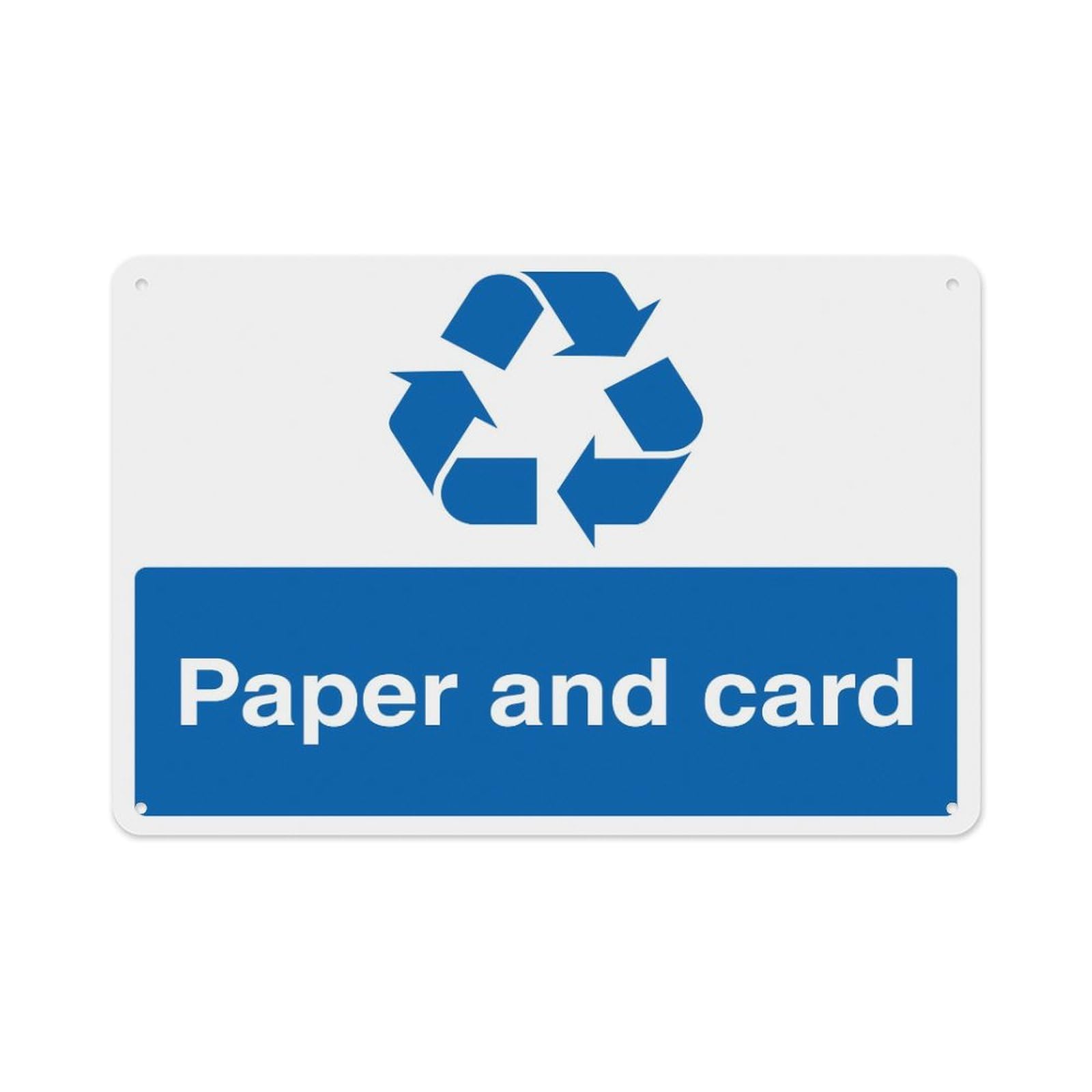 peiyeety Paper And Card - Recycling Symbol Aluminum Tin Warning Signs For Home Outdoor Garden 12X16 Inches