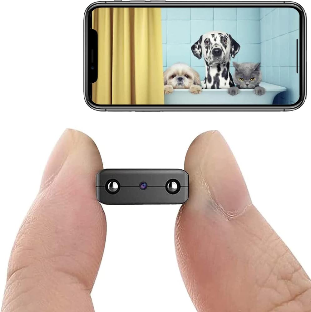 Spy Camera 1080P Indoor Hidden Camera Wireless, Mini Cameras, Home Security Cameras with Motion Detection, Night Vision, App Control Door SpyCamara