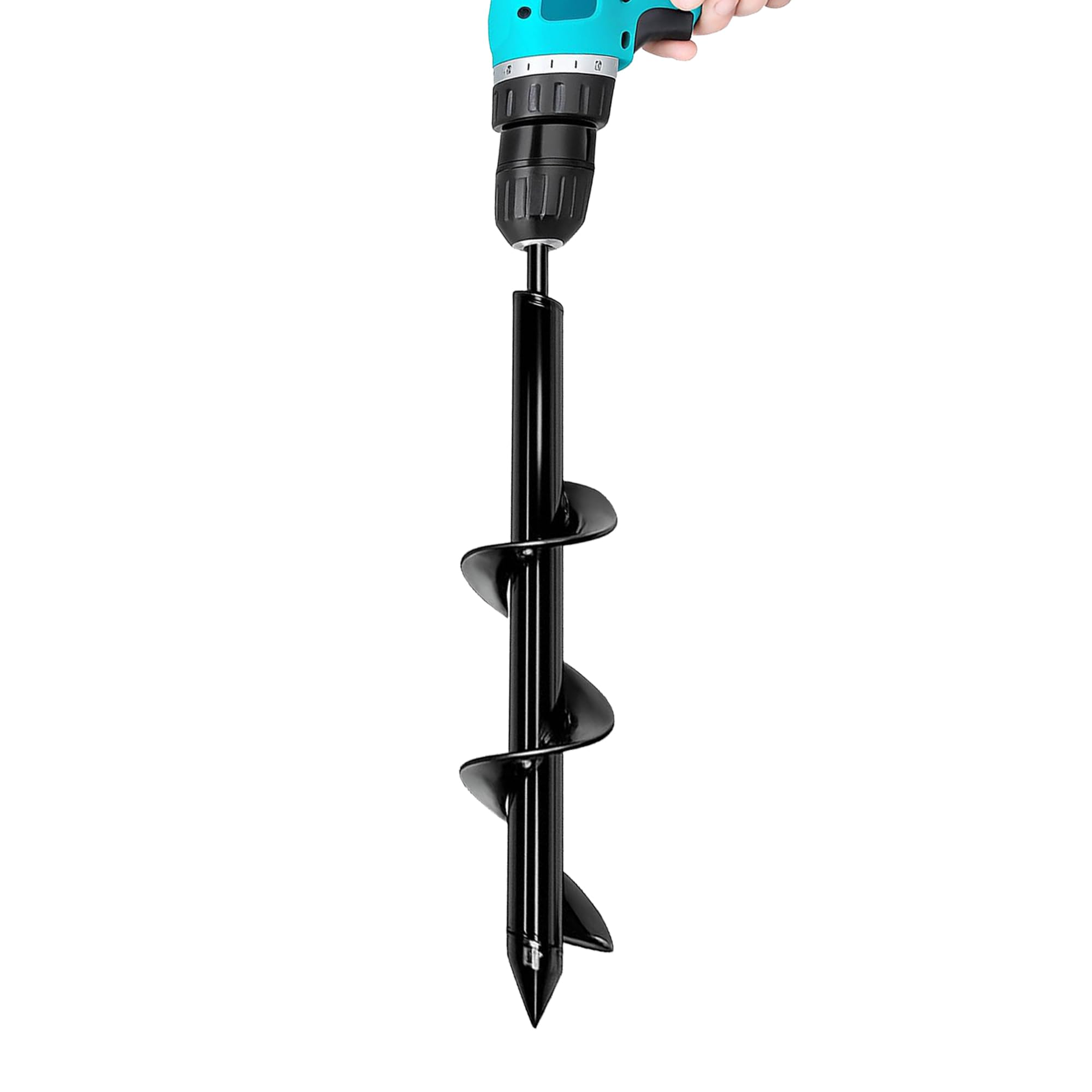 Greenfields Garden Auger Bit - 11.81" x 3.93" Extended-Length Drill Bit for Small Bulbs, Seedlings & Pilot Holes - Soil Digging Tool for Standard Power Drills