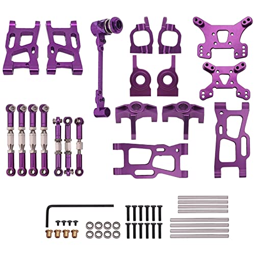Yothfly Metal Swing Arm Steering Cup Shock Tower Upgrade Accessories Kit For 144001 1/14 124019 1/12 Rc Car Parts,Purple #TOP2
