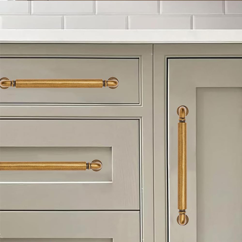 KHTUMEWARE-80279 Antique Brass Appliance Pulls CTC 12 in (305 mm) in Antique Brass — KHTUMEWARE