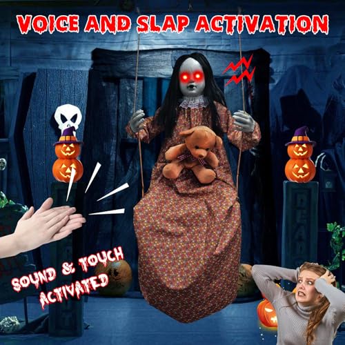 Axcoix Halloween Hanging Swinging Doll Girl の商品画像 2