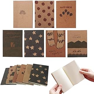 Shulaner Small Blank Notebooks Notepad Diary Journal - Passport Size Notebook, 12.5 x 9 cm, 40 Sheet Blank Pages, Pack of 14