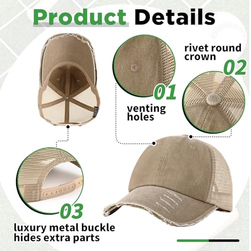 Image of Suhine 24 Pcs Blank Trucker Hat Bulk Unisex Mesh Baseball Cap for Sublimation Embroidery Vintage Adjustable Hat for Men Women