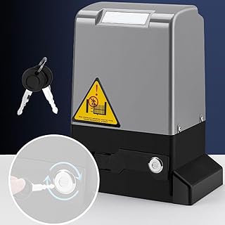 Electric Automatic Sliding Gate Opener Kit,Automatic Motor Driveway Security Kit,800-1200kg W/2 Keys W/ 2X Remote Control 1400r / min,1200W