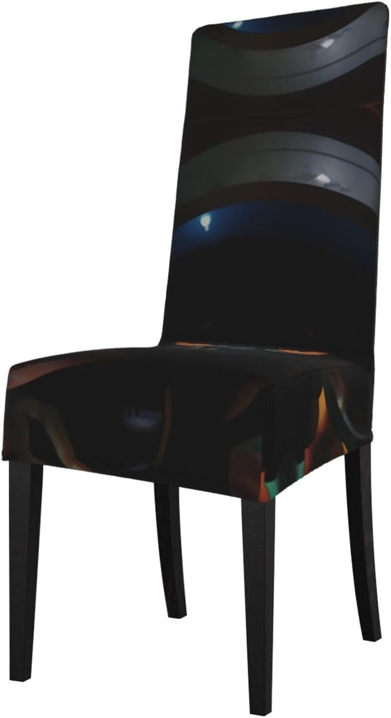 Future Astronauts Prints Protection Cover for Dining Chair - Stretchable Chair Throw Covers for Dining Room, Hotel Event Party