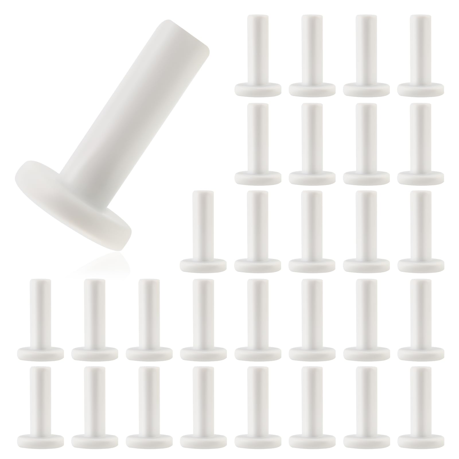 Kalolary 30 Pack Quick Connect 1/4" End Plugs – White