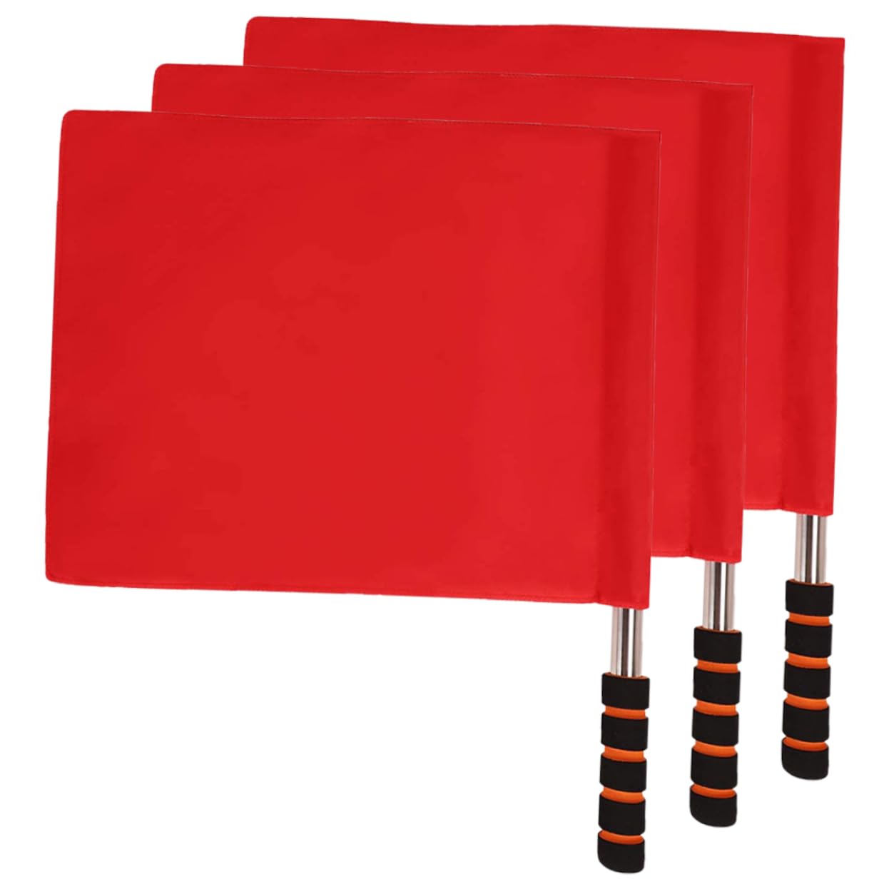 Toddmomy 3pcs Referee Flag Football Flags Volleyball Gear Soccer Gear Sports Referee Flags Linesman Flags Hand Referee Flags Soccer Referee Flags Race Conducting Flags Small Signal Flags