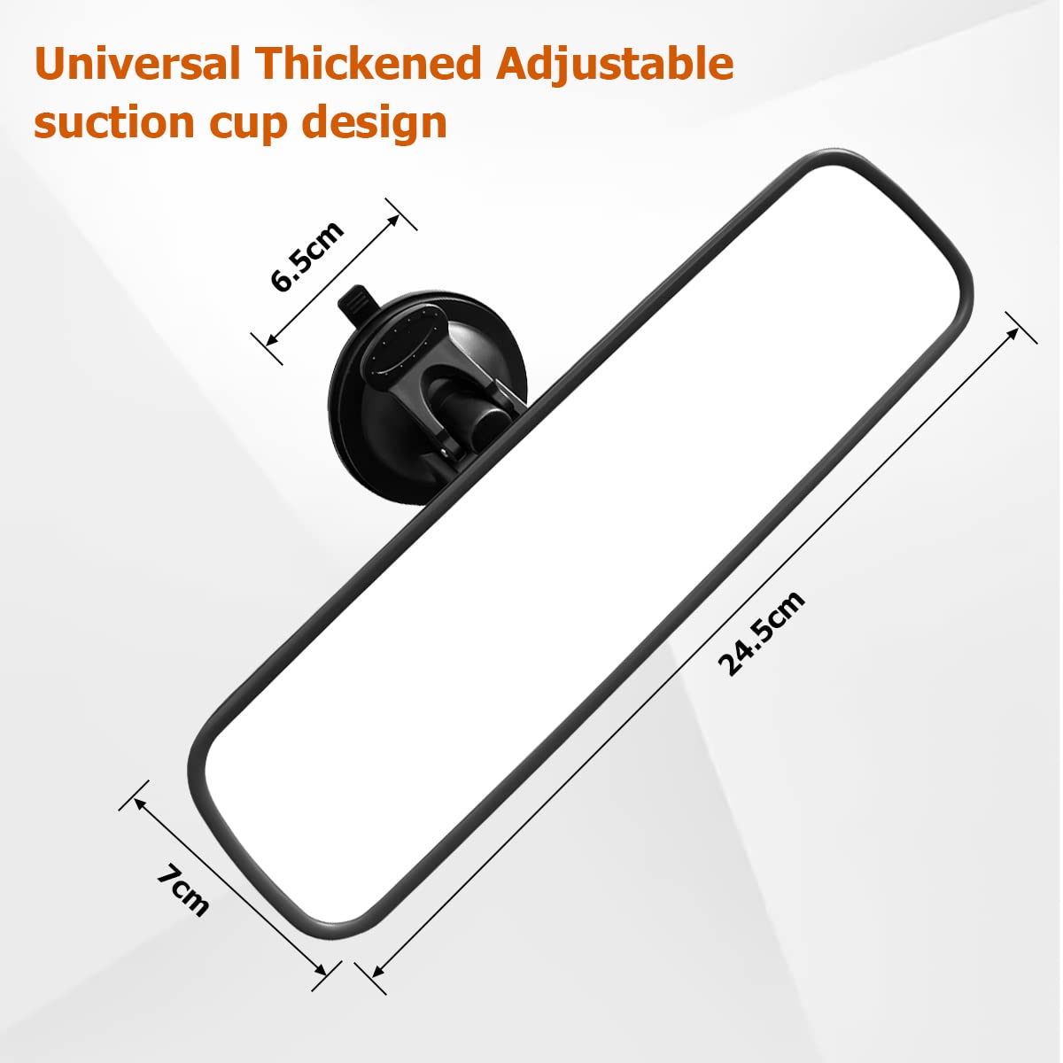 CGEAMDY Espejo Retrovisor Interior Universal con Ventosa para Coche, Plano Gran Angular, Antideslumbrante, 360 Grados de Observación para Bebés