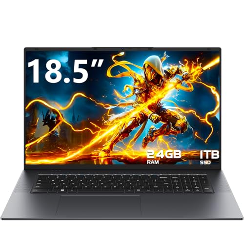 BWPED Laptop da 18,5 pollici | 24 GB di RAM + SSD da 1 TB |...
