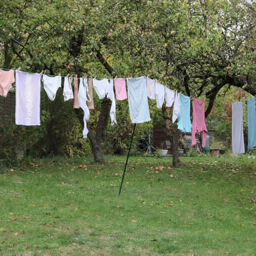Almineez 1 x Heavy Duty Galvanised Washing Line Prop Outdoor Galvanised Extendable Pole Clothes Laundry Support Extending Pole Telescopic 2.2M Garden Outdoor - Image 4