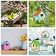 Vylyciy 4 Stück Vogelhaus Bausatz für Kinder, DIY Holz Basteln für Kinder zu Bauen und Malen, Vogelhaus zum Bemalen, Bastelset Spielzeug Geschenk für Mädchen Jungen Kleinkinder