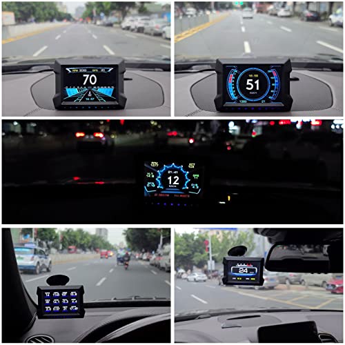 Computr de viagem multifunções P22 Universal Car HUD Head Up Display Medidor de Carro, OBDⅡ Diagnóst