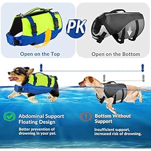 Slowton Dog Life Jacket Adjustable Ripstop Dog Life Vest with One Piece Belly Support Superior Buoyancy Skinfriendly Neoprene Pet Safety Flotation Vest for Swimming Boating Pool Beachyellowl  Cucciolini Doodles Slowton dog life jacket adjustable ripstop dog life vest with one piece belly support superior buoyancy skin friendly neoprene pet safety flotation vest for swimming boating pool beachyellowl   cucciolini doodles