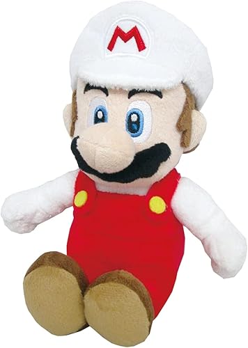 Little Buddy Super Mario All Star Collection 1420 Fire Mario - Peluche de 9.5 pulgadas, multicolor