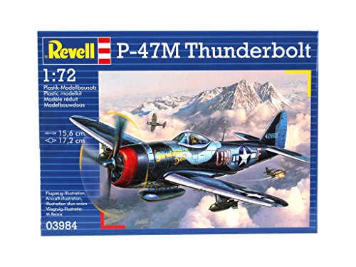 Revell 03984 P-47 M Thunderbolt 1:72 Scale Unbuilt/Unpainted Plastic Model Kit, Light Grey or Beige, 15.6cm length,17.2cm width - Image 2