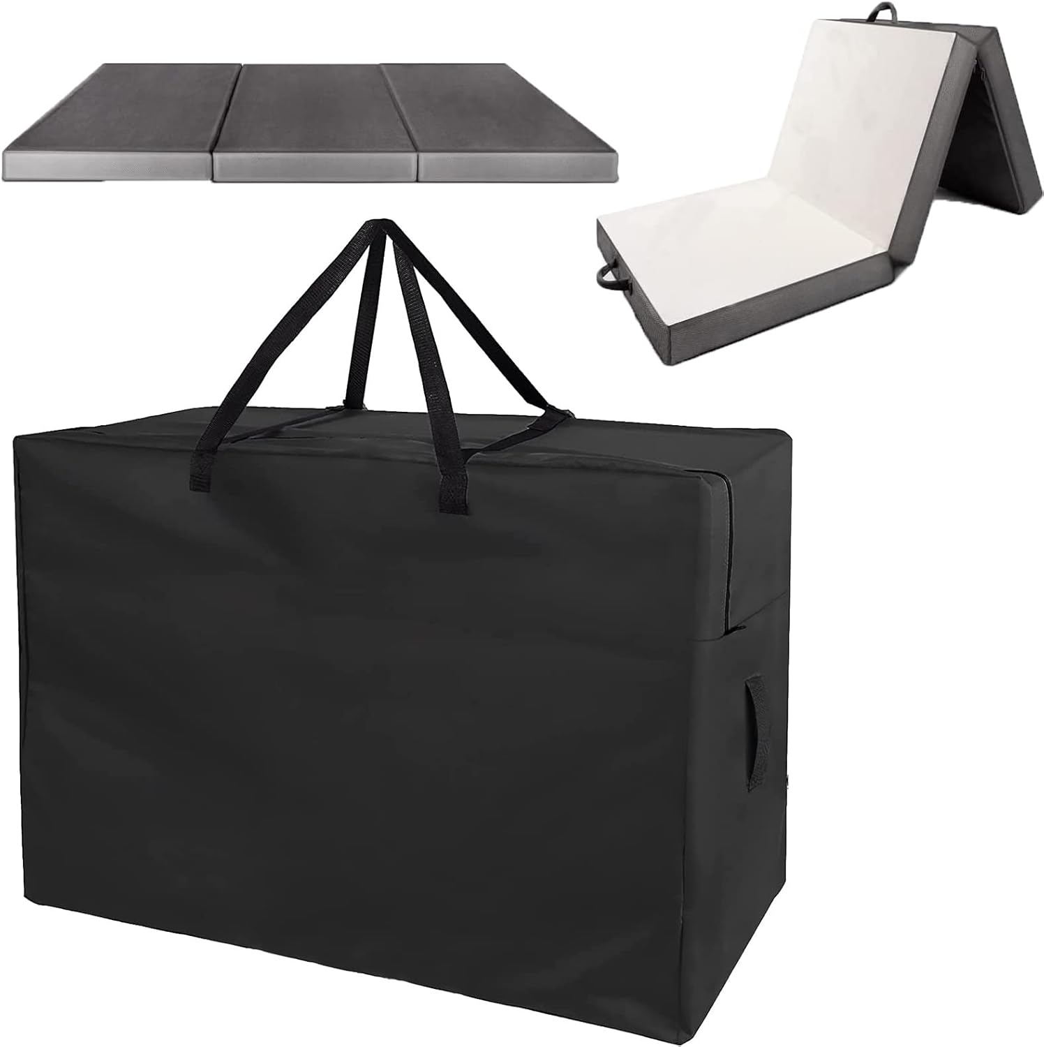 Rilime Folding Mattress Storage Bag, 420D Carry Case for Tri Fold