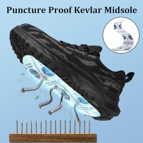 Image of SPIEZ Composite Toe Safety Shoes Women Puncture Proof Work Sneakers ASTM