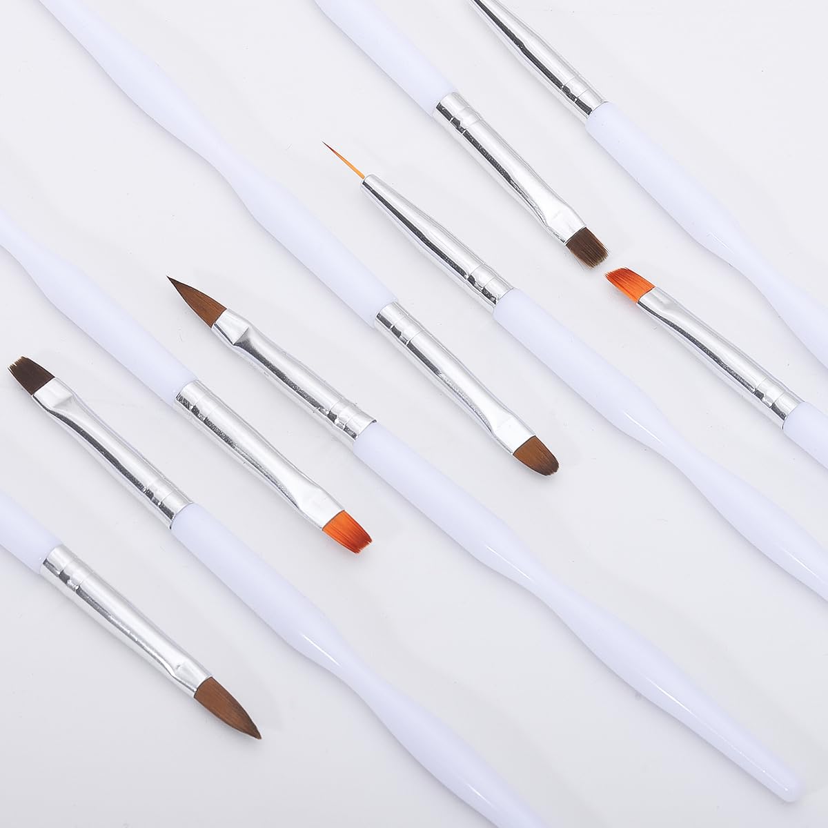 Nail Art Brushes Set, 10pcs Nail Design Painting Brushes, Professional Nail Art Design Brushes, Nail Fine Liner Brushes, White - Image 4
