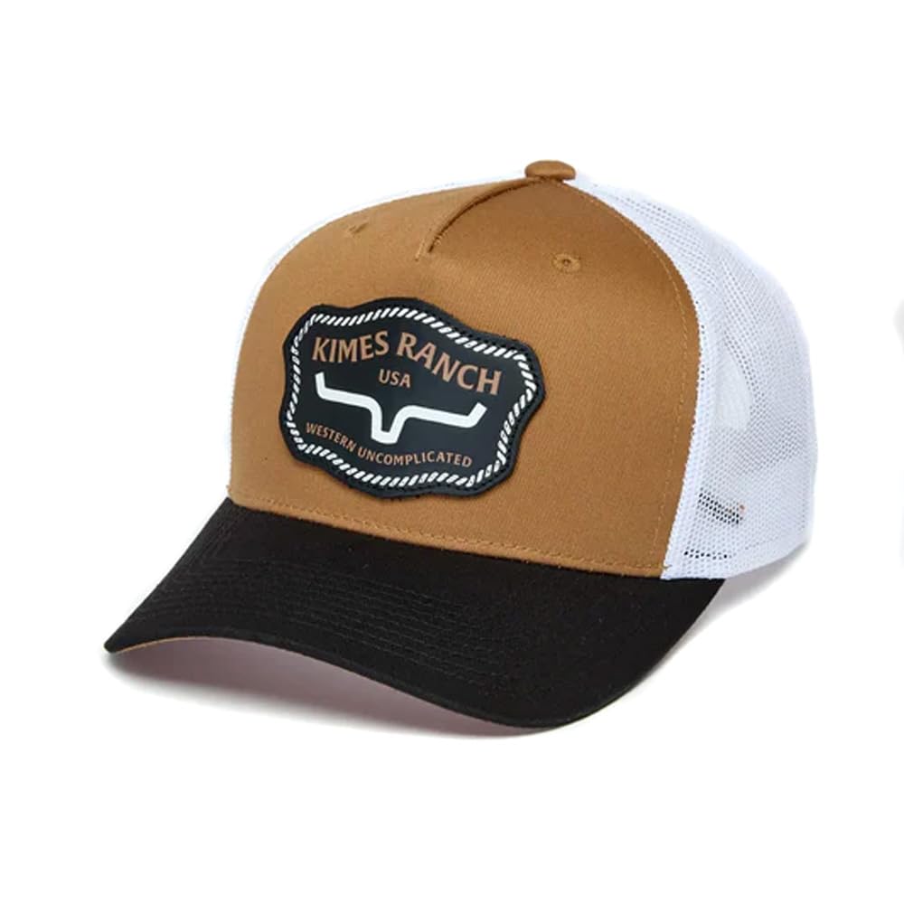 Kimes Ranch Hawkins Mid Profile Curved Bill Hat with Leather Debossed Patch