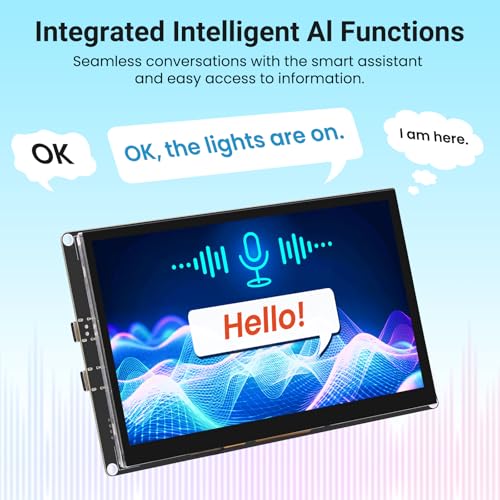 Image of 7 Inch ESP32-P4 Display, 800x480 IPS Touch Screen with ESP32-P4 & ESP32-C6, Up to 400MHz, Support Wi-Fi 6, Bluetooth 5.3 (BLE), AI Speech Interaction, Compatible with Arduino, ESP-IDF, LVGL