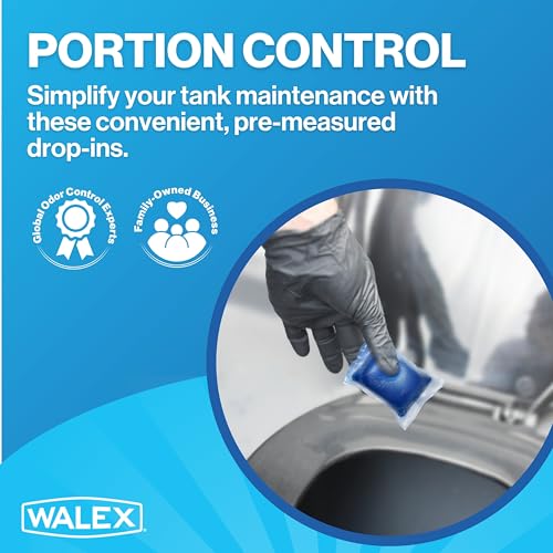 Image of Walex PPSGBG Porta-Pak Commercial Holding Tank Deodorizer Drop-Ins, Sunglow Scent (Pack of 50)