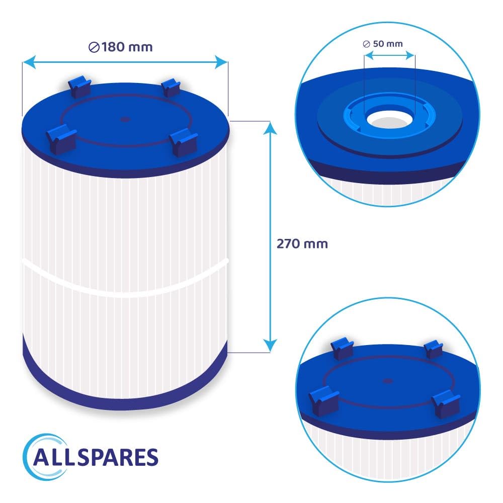 AllSpares Filtre pour Spa adapte pour SC730 / 70759 / C-7367 (Ø180x270mm)