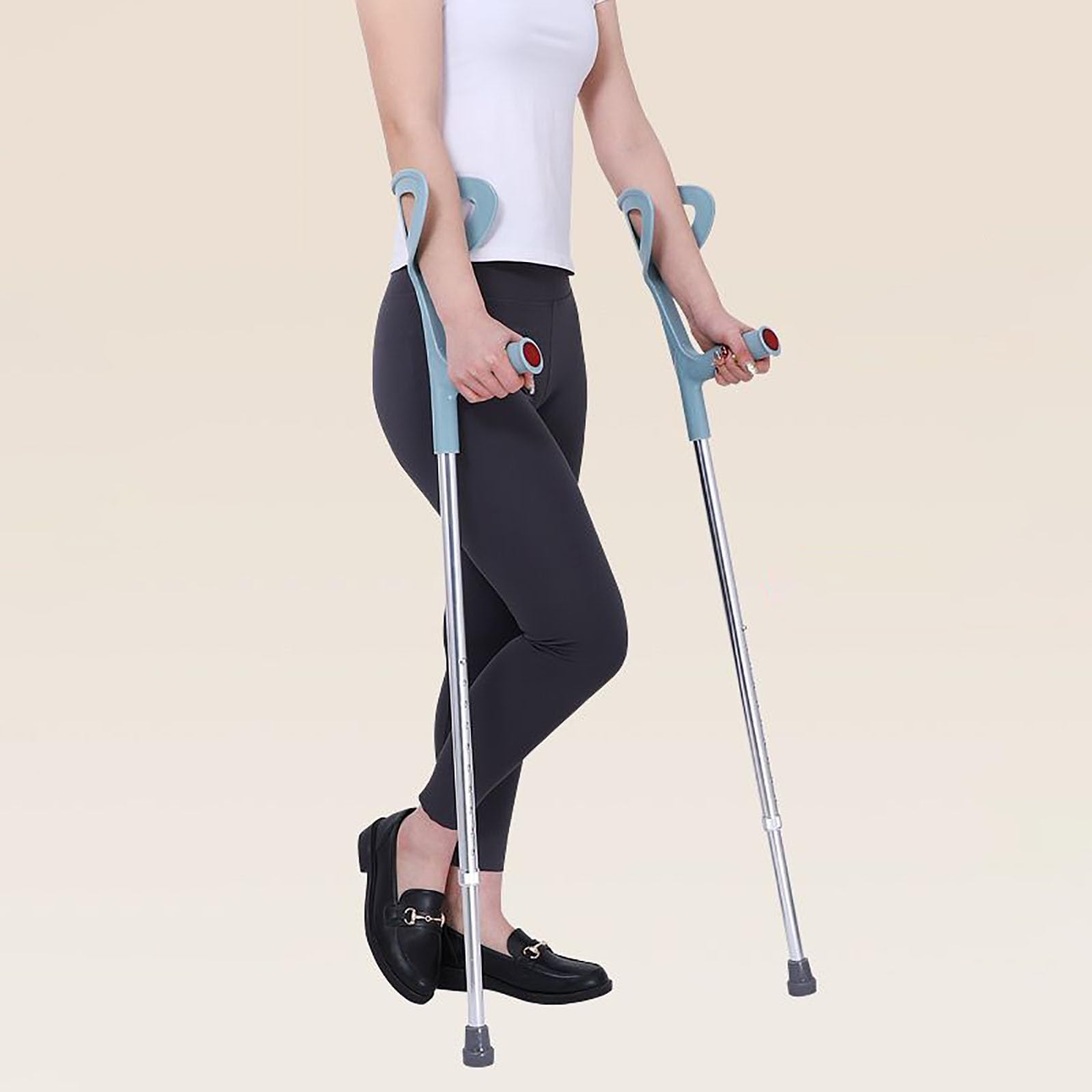 Muletas De Antebrazo, Ergonómicas Empuñadura Ortopédica Ajustables Muletas Ortopédicas Para Adultos Ligeras Soporte De Aluminio Para Uso En Exteriores